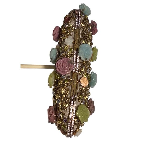 edidi New York Clutch Bag Floral Rhinestones Evening Bag RARE VINTAGE - Picture 7 of 14